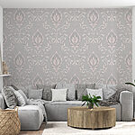 Wall murals Wallpaper with pink and white designs