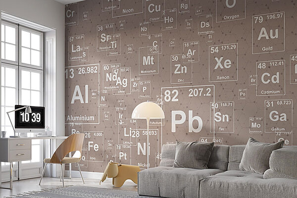 Wall mural Pattern of periodic table elements