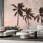 Wall murals Palm trees in a row
