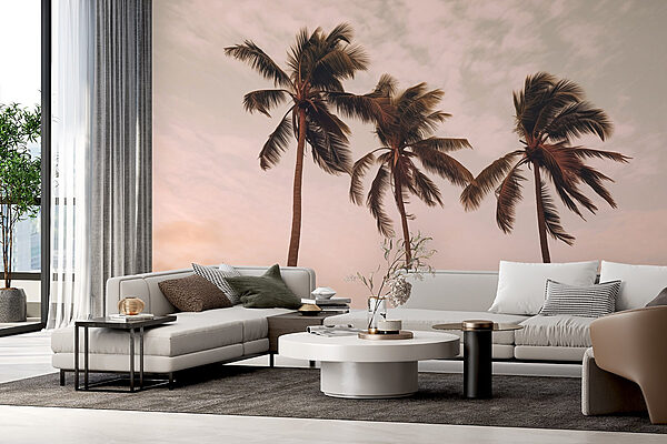 Palm trees in a row Wall murals Palm trees in a row