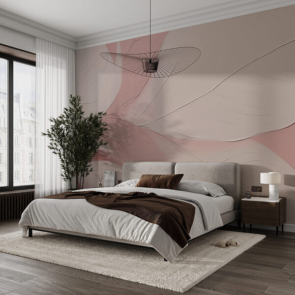Soft hues and gentle curves intertwine Wall murals Soft hues and gentle curves intertwine