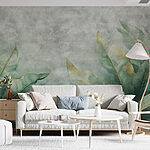 Wall murals Soft leaves in serene backdrop.