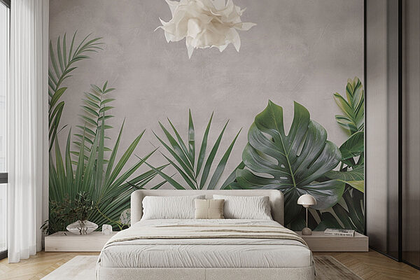 Group of green leaves Wall murals Group of green leaves