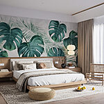 Wall murals Group of green leaves