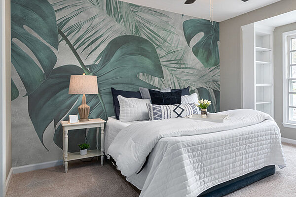 Lush leaves in a serene backdrop Wall murals Lush leaves in a serene backdrop