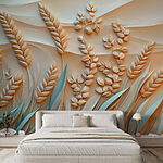 Wall murals Wheat plants and leaves