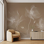 Wall mural Delicate blooms on soft backdrop