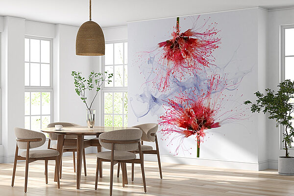 Delicate flowers with ethereal charm Wall murals Delicate flowers with ethereal charm