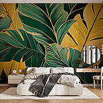 Wall murals Vibrant foliage in yellow and green