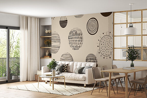 Pattern of circles and lines Wall murals Pattern of circles and lines