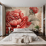 Wall murals Vibrant blooms in soft hues