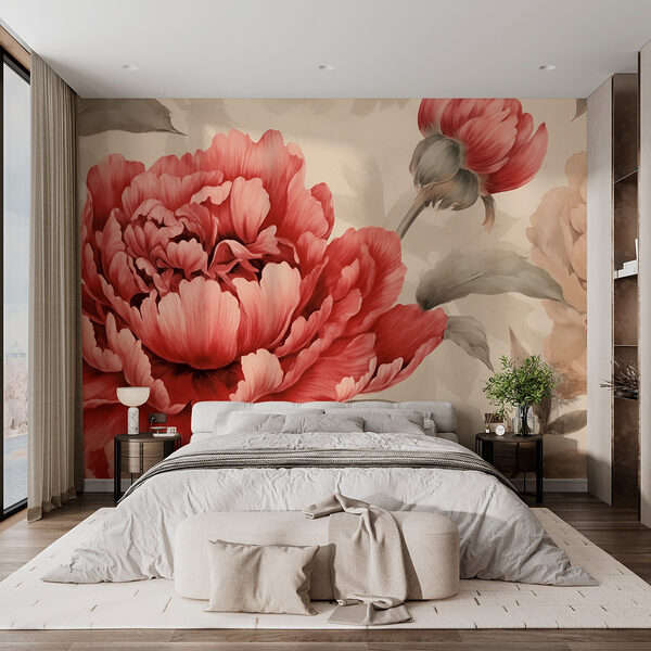 Vibrant blooms in soft hues Wall murals Vibrant blooms in soft hues