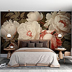 Wall murals Group of white and pink flowers