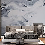 Wall murals Fluid patterns in black and white