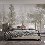 Wall murals Group of trees in fog