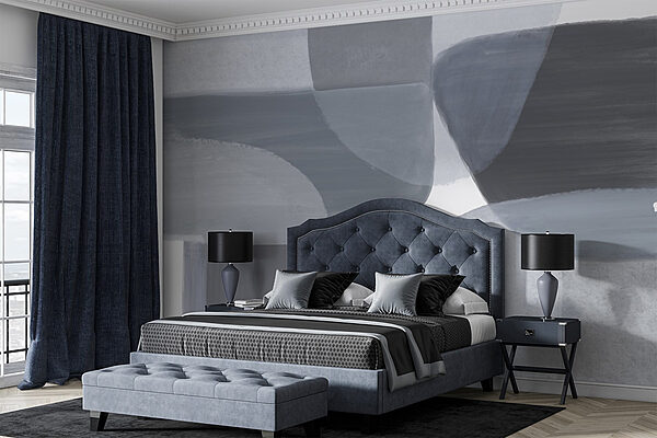 Grey and white art Wall murals Grey and white art