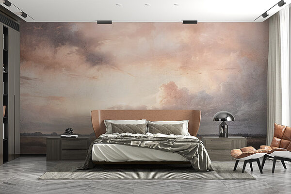 Landscape with a body of water and clouds Wall murals Landscape with a body of water and clouds