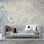 Wall mural Soft petals on a gentle background