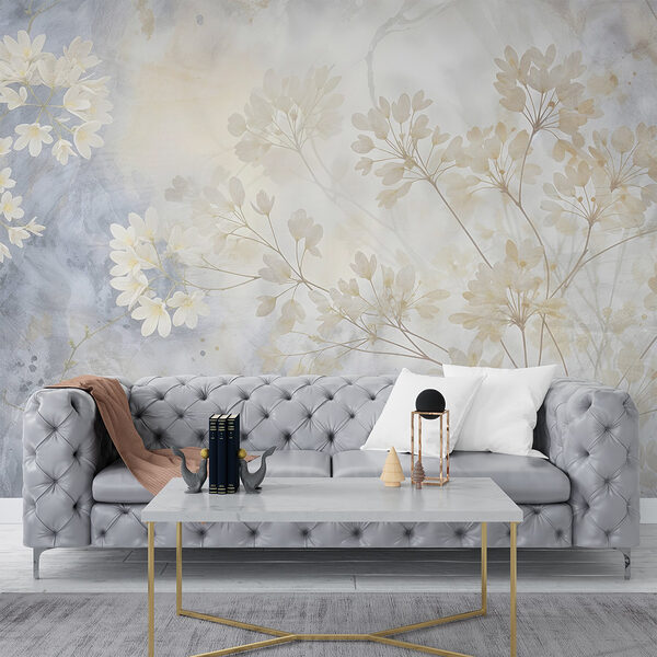 Soft petals on a gentle background Wall mural Soft petals on a gentle background