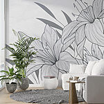 Wall murals Graceful floral illustration on paper.