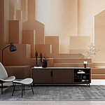 Wall murals Set of stairs in a room