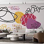 Wall murals Colorful shapes and dots
