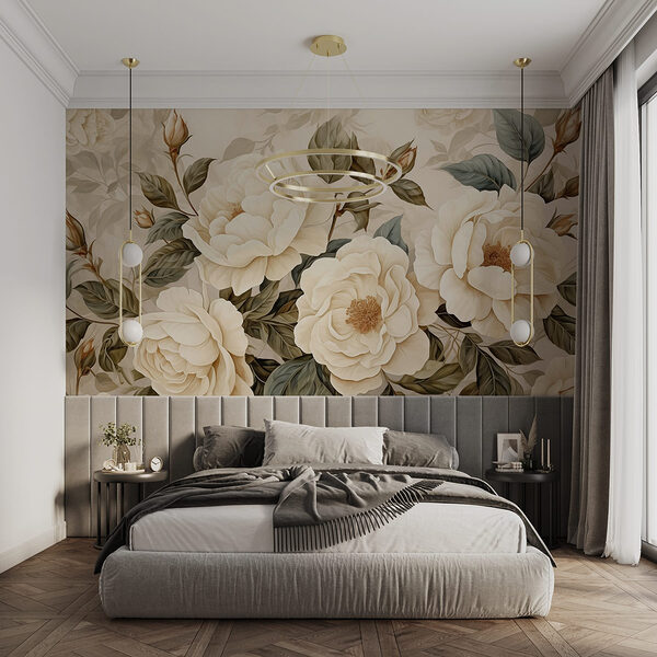 Wall murals Delicate blooms in soft tones (SKU: w02169) Wall murals Wall murals Delicate blooms in soft tones (SKU: w02169)