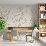 Wall murals Wallpaper with birds and trees
