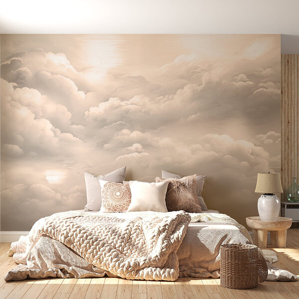 Soft clouds in a tranquil sky Wall murals Soft clouds in a tranquil sky