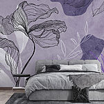 Wall murals Drawing of a flower
