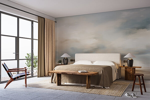 Cloudy sky over a body of water Wall murals Cloudy sky over a body of water