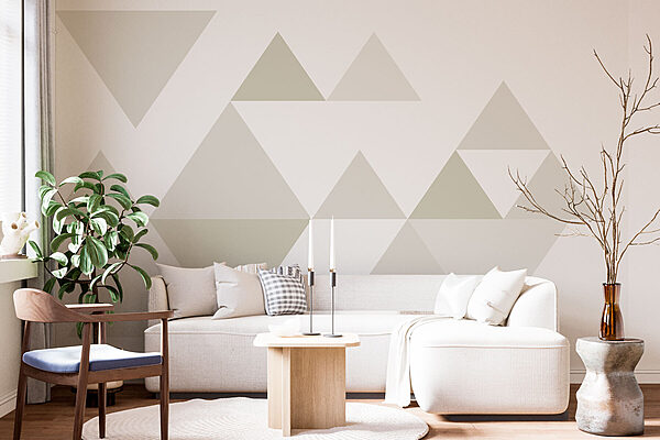 Group of triangles in a row Wall murals Group of triangles in a row