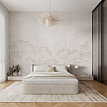 Wall mural Delicate flowers on soft background