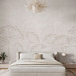 Wall murals Delicate flowers on soft background