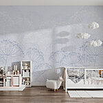 Wall murals Delicate flowers in soft colors