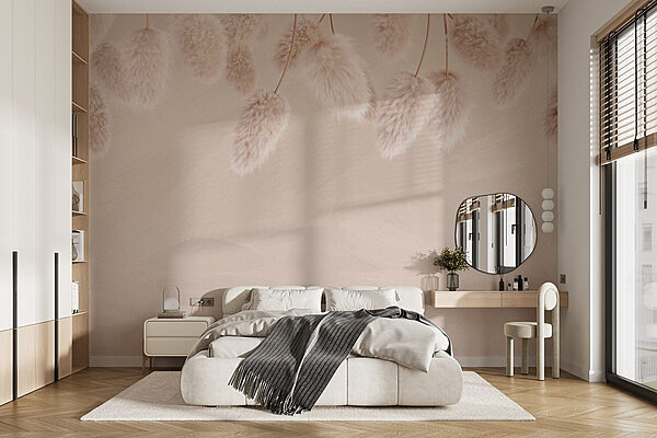 Group of fluffy flowers Wall murals Group of fluffy flowers