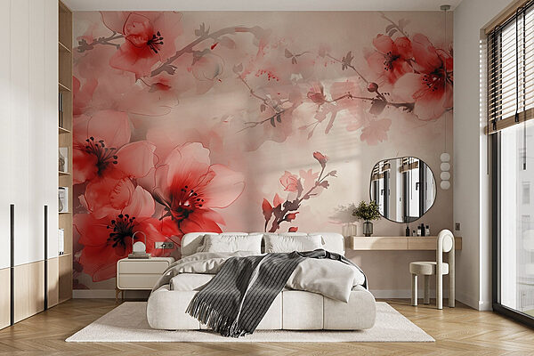 Soft petals in gentle hues Wall murals Soft petals in gentle hues