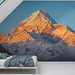 Wall murals Mountain with snow on it