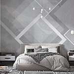 Wall murals Grey and white background with white squares