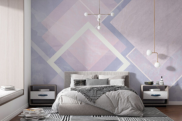 Soft pastel geometric patterns in harmony Wall murals Soft pastel geometric patterns in harmony