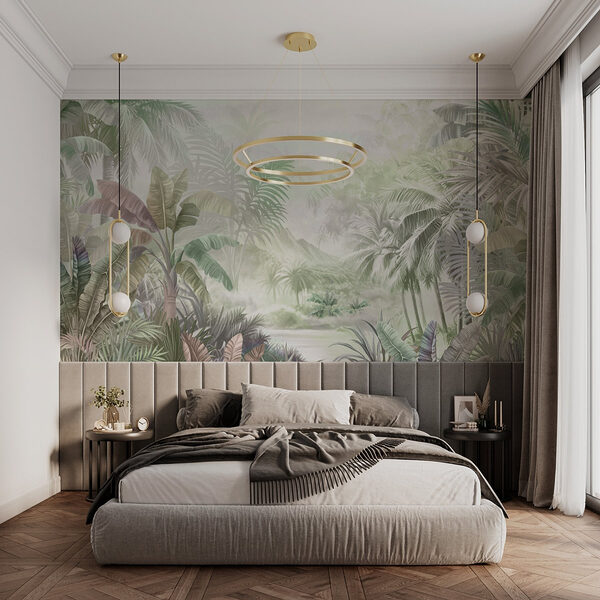 Painting of a forest Wall murals Painting of a forest