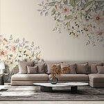 Wall murals Floral pattern with flowers