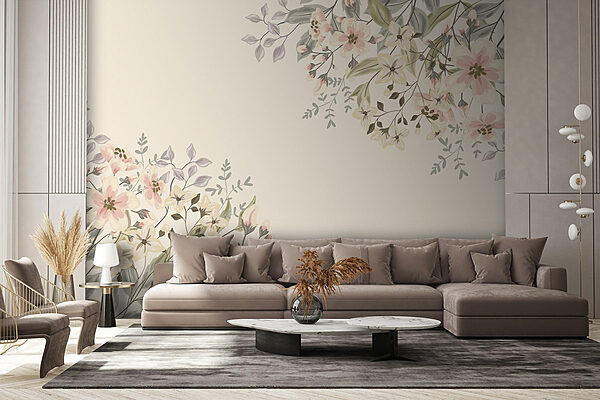 Floral pattern with flowers Wall murals Floral pattern with flowers