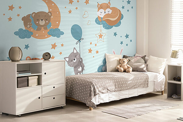 Collection of cartoon animals Wall murals Collection of cartoon animals