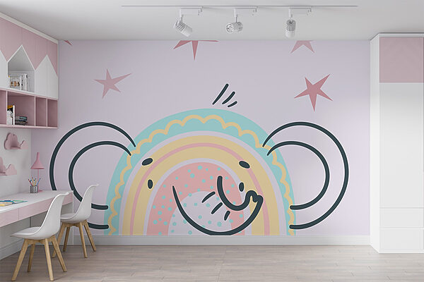 Cartoon of a rainbow Wall murals Cartoon of a rainbow