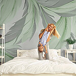 Wall murals Fresh greens dance in gentle patterns