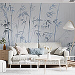 Wall murals Serene bamboo in gentle hues.