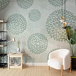 Wall murals Wallpaper with circles and flowers