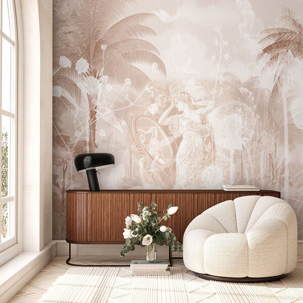 Wallpaper with a woman and a man in a dress Wall murals Wallpaper with a woman and a man in a dress