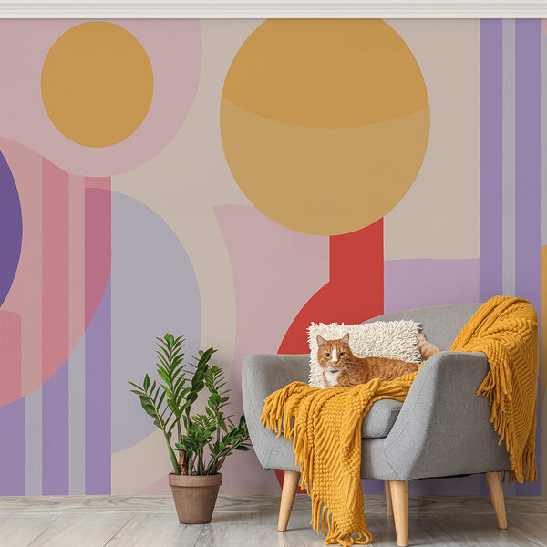 Colorful art piece with circles and circles Wall murals Colorful art piece with circles and circles